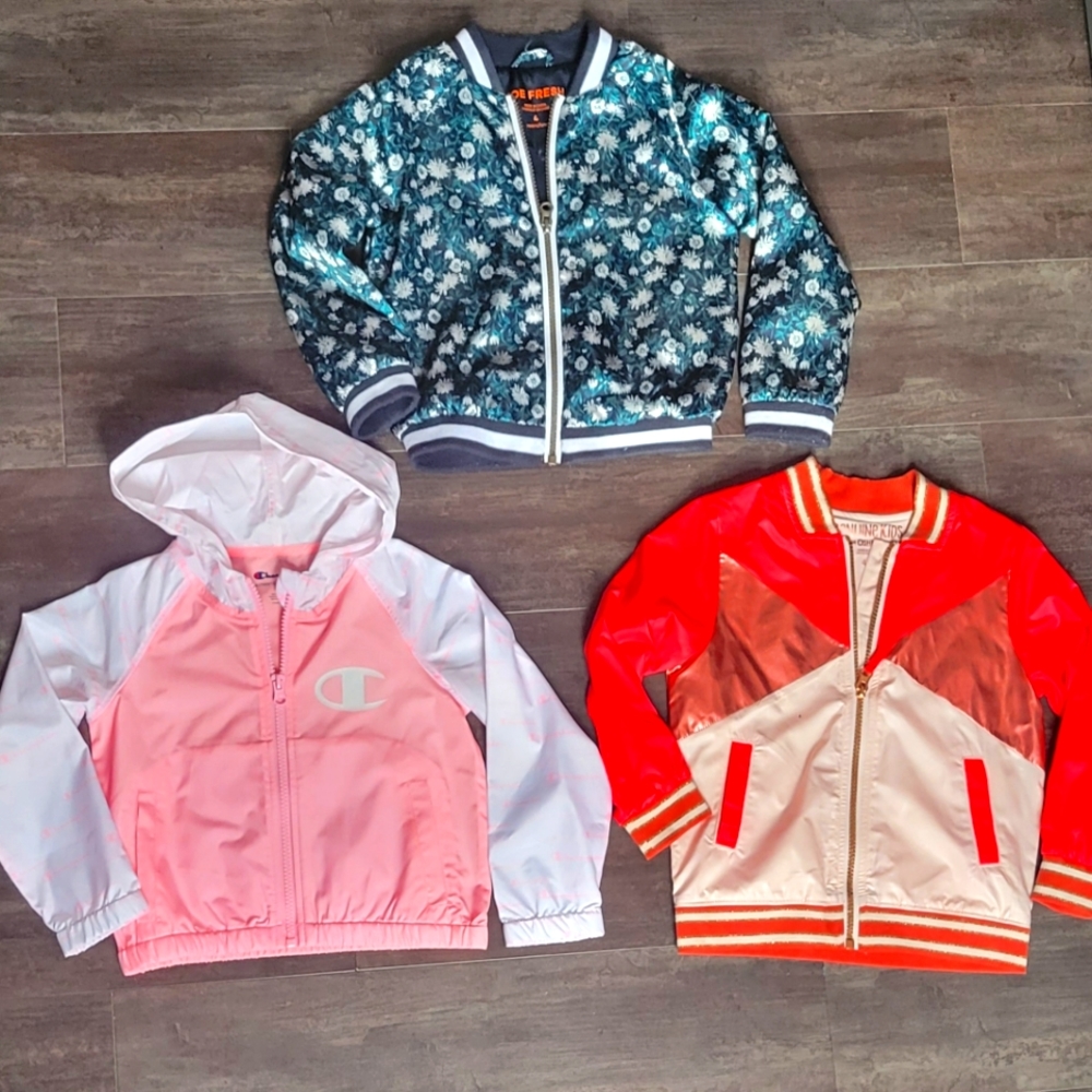 Champion Windbreaker, Joe Fresh Jacket, and Genuine Kids Jacket Lot